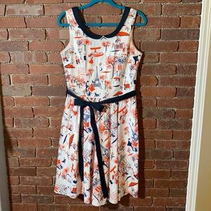 ModCloth Retrolicious size Large Paris dress